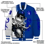 duke blue devils spooky grin blue varsity jacket best selling