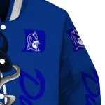 duke blue devils spooky grin blue varsity jacket best selling