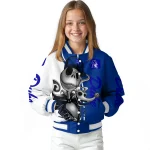 duke blue devils spooky grin blue varsity jacket best selling