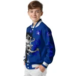duke blue devils spooky grin blue varsity jacket best selling