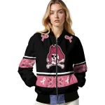 east carolina pirates pink ribbon black pink bomber jacket best selling