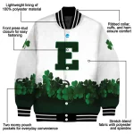 eastern michigan eagles clovers pattern white green varsity jacket best selling