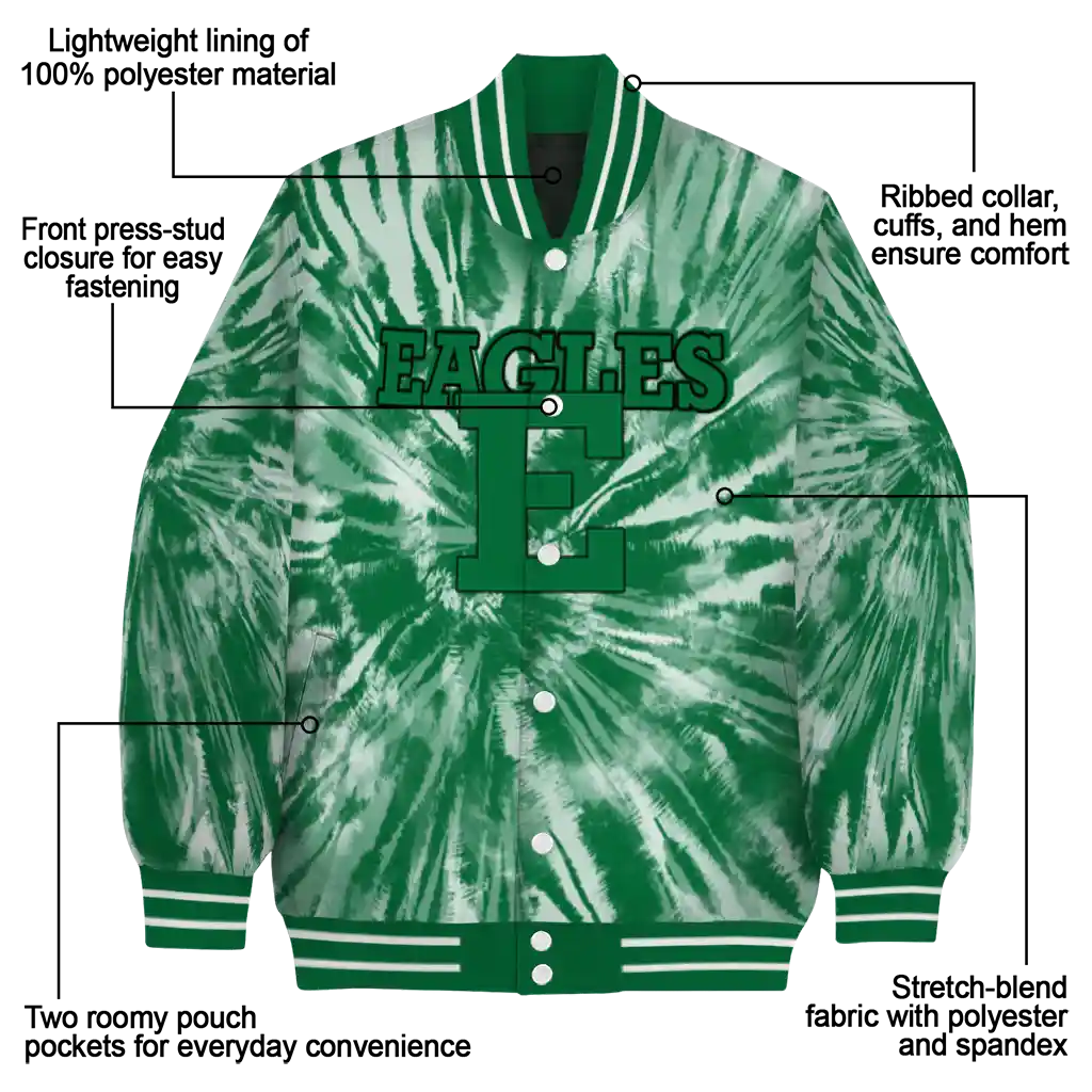 eastern michigan eagles dynamic rings green varsity jacket new arrival eastern michigan eagles dynamic rings green varsity jacket new arrival