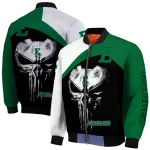 eastern michigan eagles edgy mask green black bomber jacket best selling
