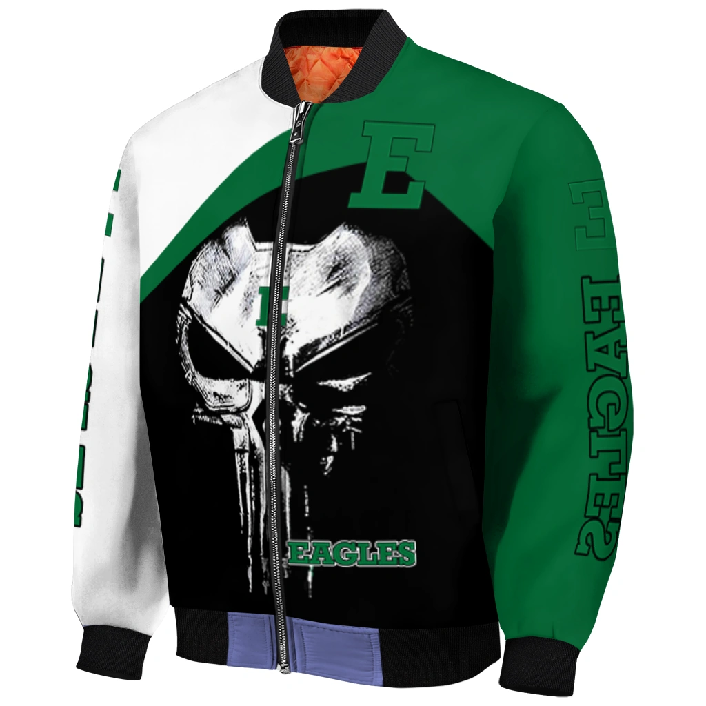 eastern michigan eagles edgy mask green black bomber jacket fashion forward eastern michigan eagles edgy mask green black bomber jacket fashion forward