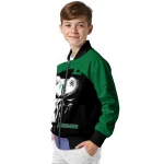 eastern michigan eagles edgy mask green black bomber jacket best selling