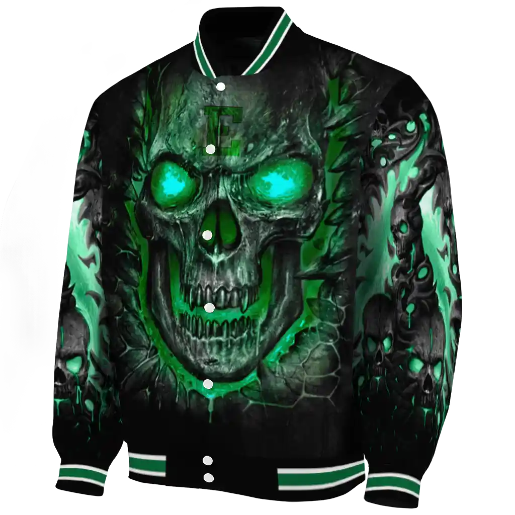 eastern michigan eagles inferno skull green black varsity jacket best selling eastern michigan eagles inferno skull green black varsity jacket best selling