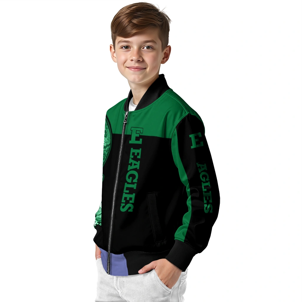 eastern michigan eagles intricate skull green black bomber jacket trendy eastern michigan eagles intricate skull green black bomber jacket trendy