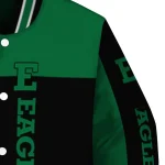 eastern michigan eagles intricate skull green black varsity jacket best selling