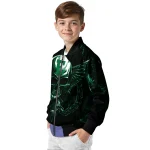 eastern michigan eagles skull bite green black bomber jacket best selling