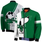 eastern michigan eagles snoopy attitude green bomber jacket best selling