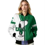 eastern michigan eagles snoopy attitude green bomber jacket best selling