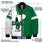 eastern michigan eagles snoopy attitude green bomber jacket best selling