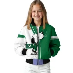 eastern michigan eagles snoopy attitude green bomber jacket best selling