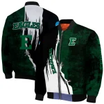 eastern michigan eagles torn texture print green black bomber jacket best selling