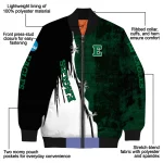 eastern michigan eagles torn texture print green black bomber jacket best selling
