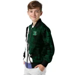 eastern michigan eagles torn texture print green black bomber jacket best selling