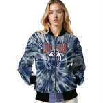 edmonton oilers dynamic rings blue bomber jacket best selling