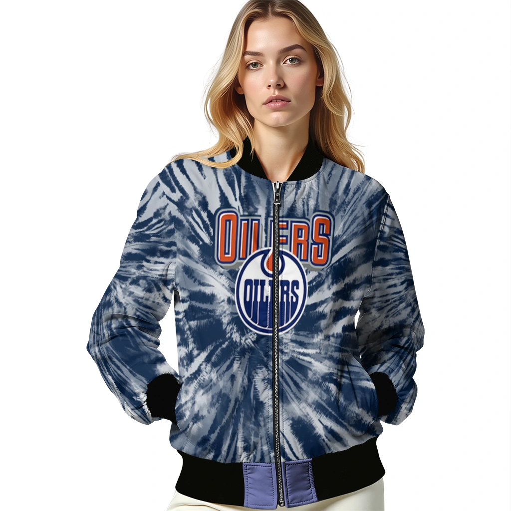 edmonton oilers dynamic rings blue bomber jacket latest model edmonton oilers dynamic rings blue bomber jacket latest model