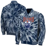 edmonton oilers dynamic rings blue varsity jacket best selling