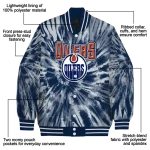 edmonton oilers dynamic rings blue varsity jacket best selling