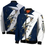 fiu panthers ripped bolt blue white bomber jacket best selling