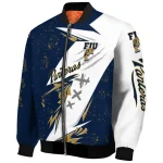 fiu panthers ripped bolt blue white bomber jacket best selling