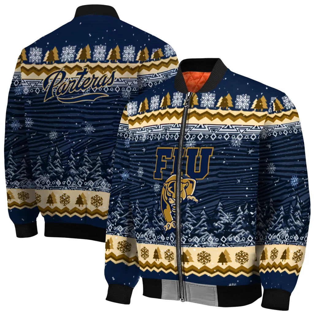 fiu panthers snowy pines blue bomber jacket best selling fiu panthers snowy pines blue bomber jacket best selling