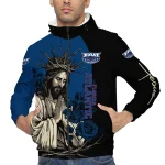 florida atlantic owls jesus roses blue black windbreaker jacket best selling