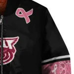 florida atlantic owls pink ribbon black pink bomber jacket best selling