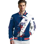 florida atlantic owls ripped bolt blue white varsity jacket best selling