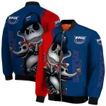 florida atlantic owls spooky grin blue bomber jacket best selling