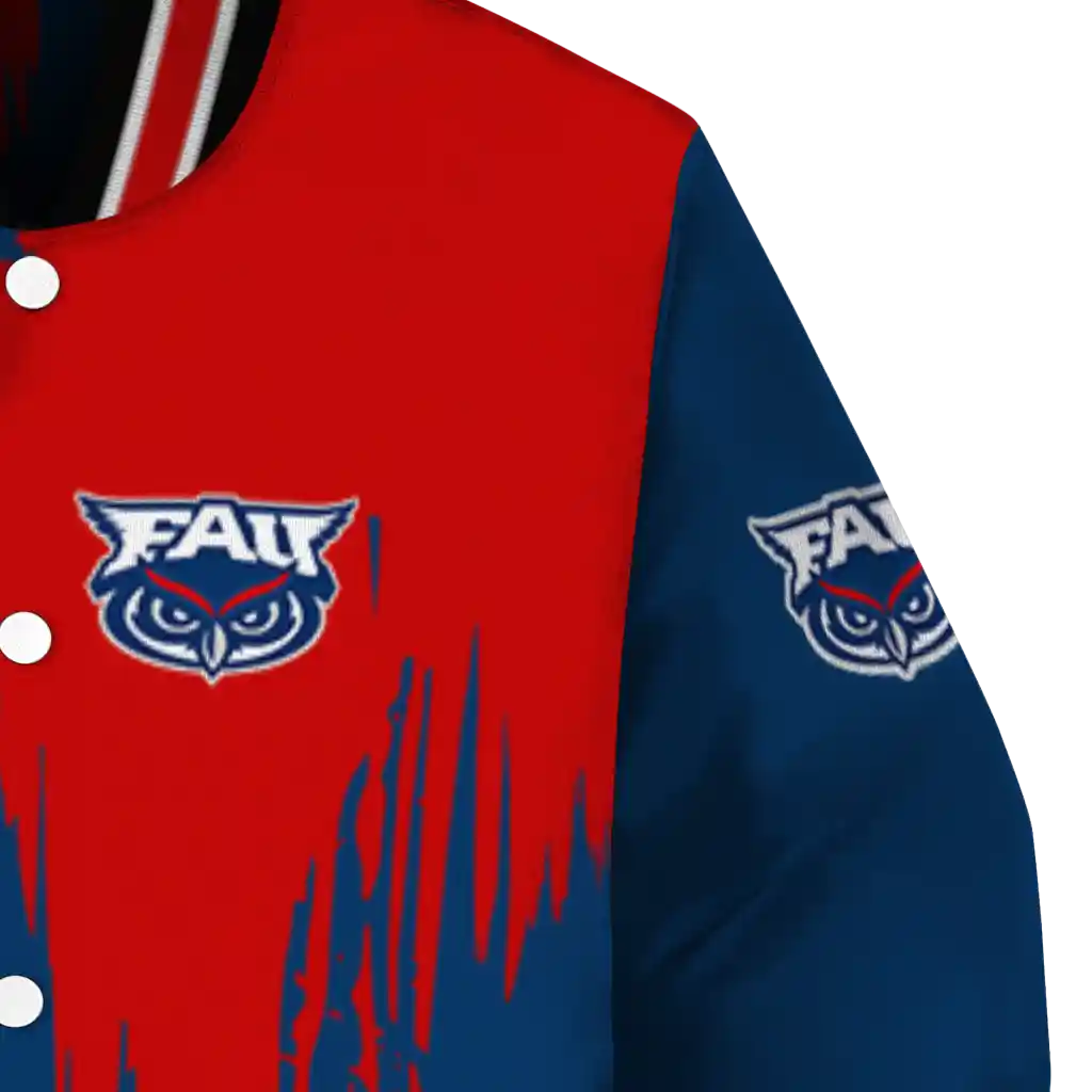 florida atlantic owls urban mark blue varsity jacket premium grade florida atlantic owls urban mark blue varsity jacket premium grade