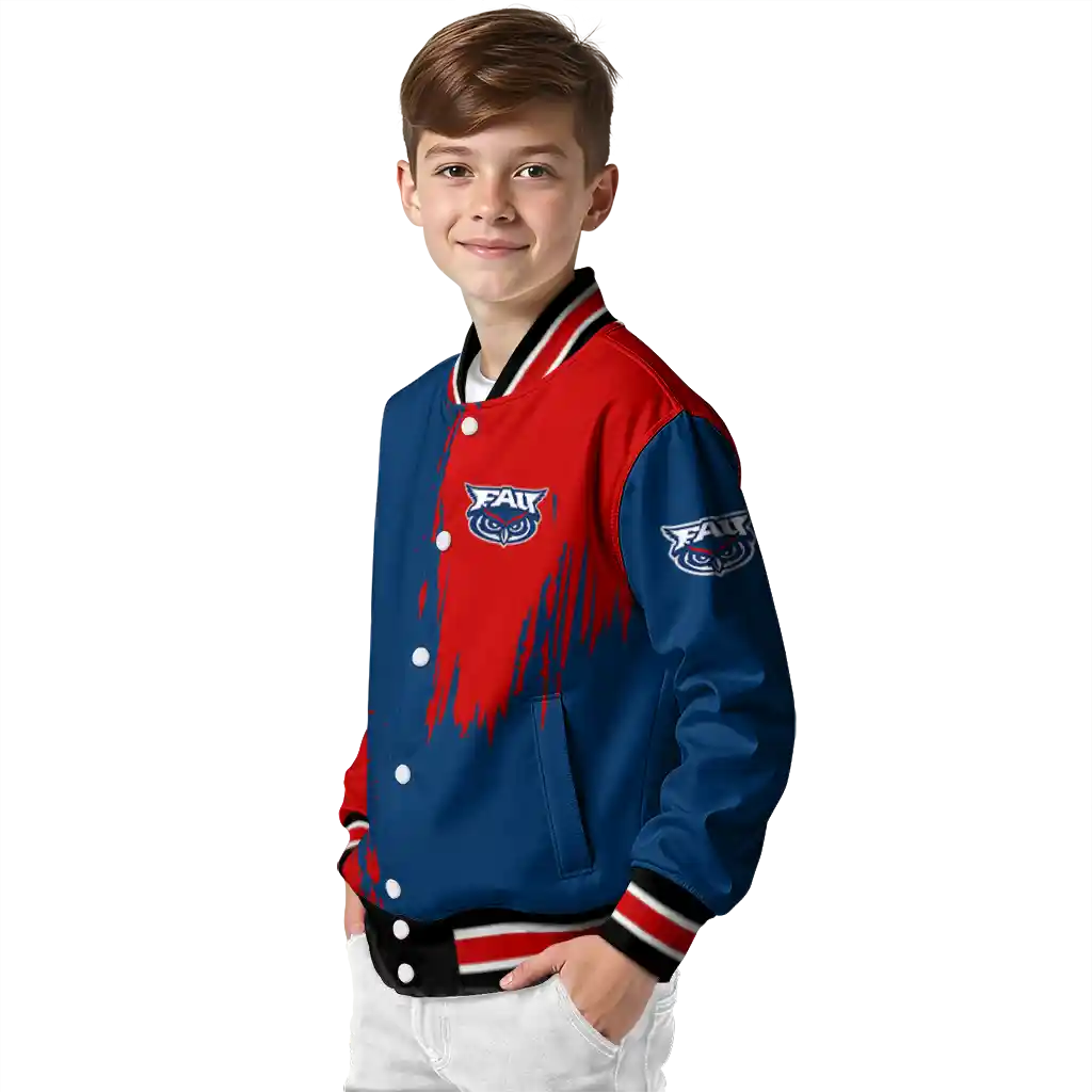 florida atlantic owls urban mark blue varsity jacket trendy florida atlantic owls urban mark blue varsity jacket trendy