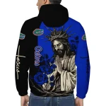florida gators jesus roses blue black windbreaker jacket best selling