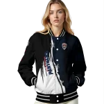 florida panthers distressed slash red black varsity jacket best selling
