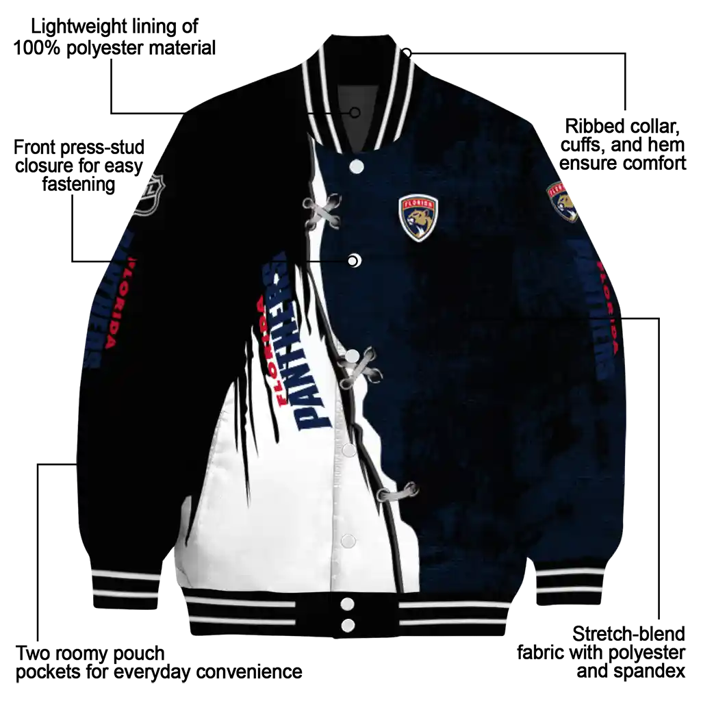 florida panthers distressed slash red black varsity jacket new arrival florida panthers distressed slash red black varsity jacket new arrival