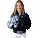 florida panthers intricate skull red black bomber jacket best selling
