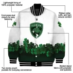 florida panthers lucky clovers white green varsity jacket best selling