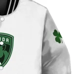florida panthers lucky clovers white green varsity jacket best selling