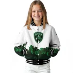 florida panthers lucky clovers white green varsity jacket best selling