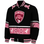 florida panthers pink ribbon black pink varsity jacket best selling