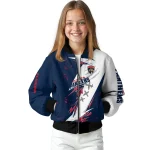 florida panthers ripped bolt red white bomber jacket best selling