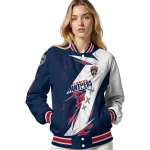 florida panthers ripped bolt red white varsity jacket best selling