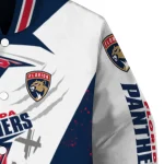 florida panthers ripped bolt red white varsity jacket best selling