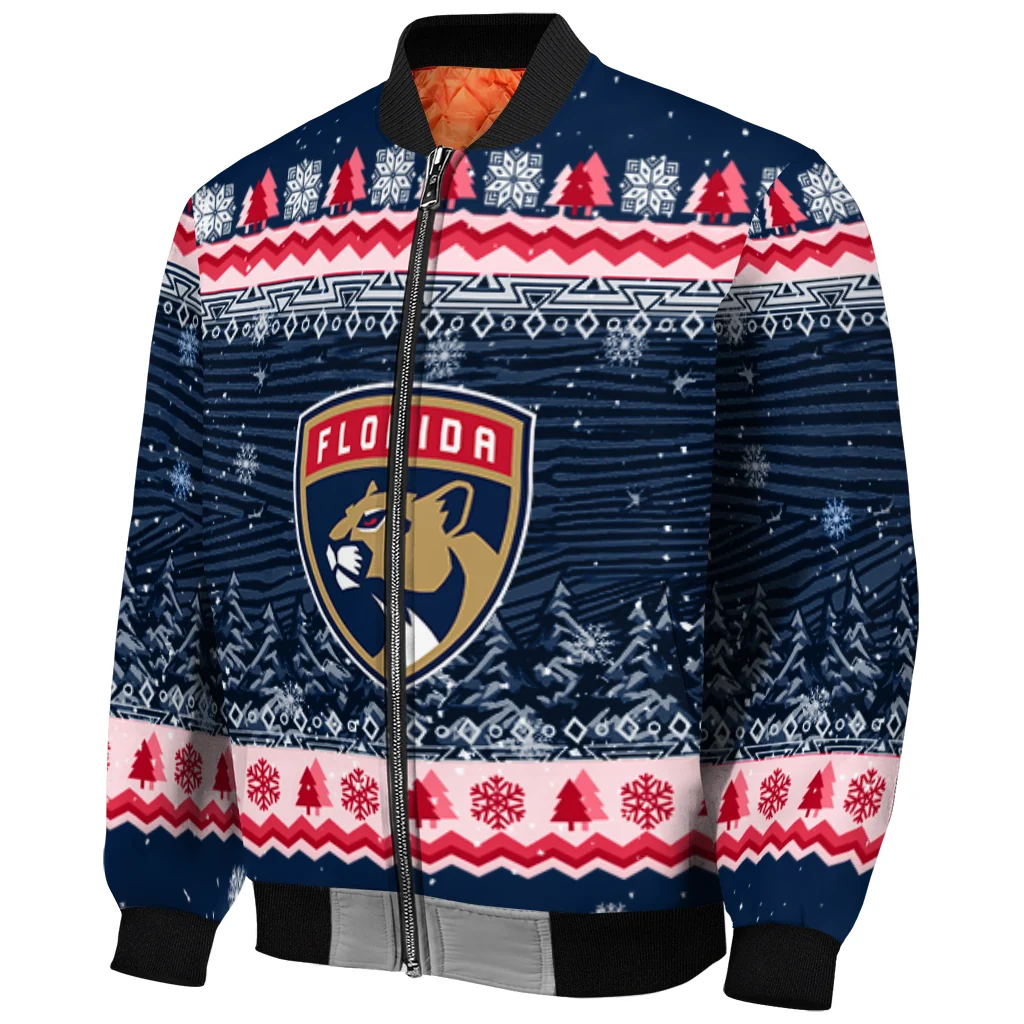 florida panthers snowy pines red bomber jacket fashion forward florida panthers snowy pines red bomber jacket fashion forward