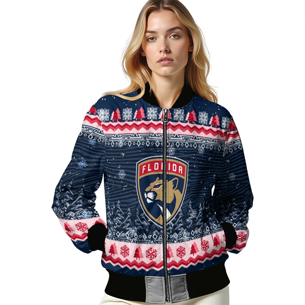 florida panthers snowy pines red bomber jacket latest model florida panthers snowy pines red bomber jacket latest model