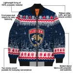 florida panthers snowy pines red bomber jacket best selling