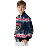 florida panthers snowy pines red bomber jacket best selling