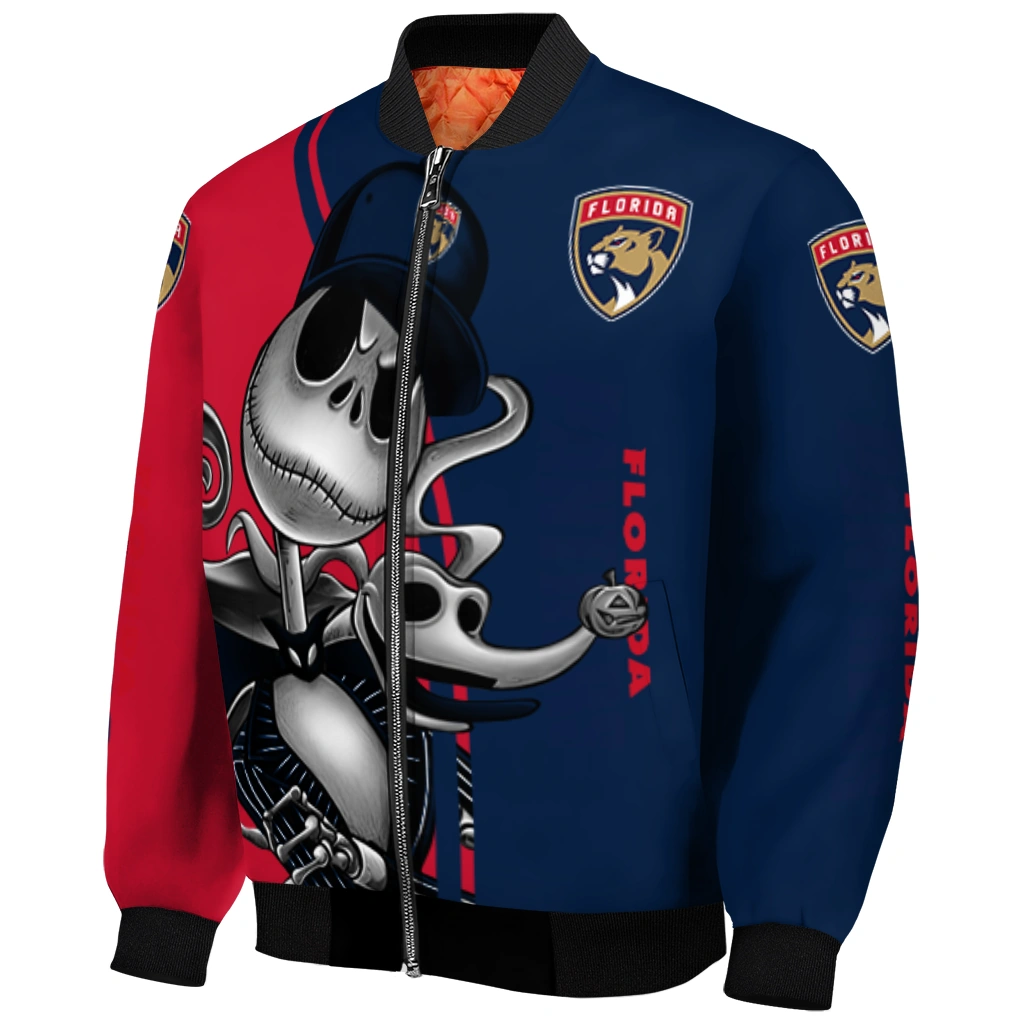 florida panthers spooky grin red bomber jacket fashion forward florida panthers spooky grin red bomber jacket fashion forward